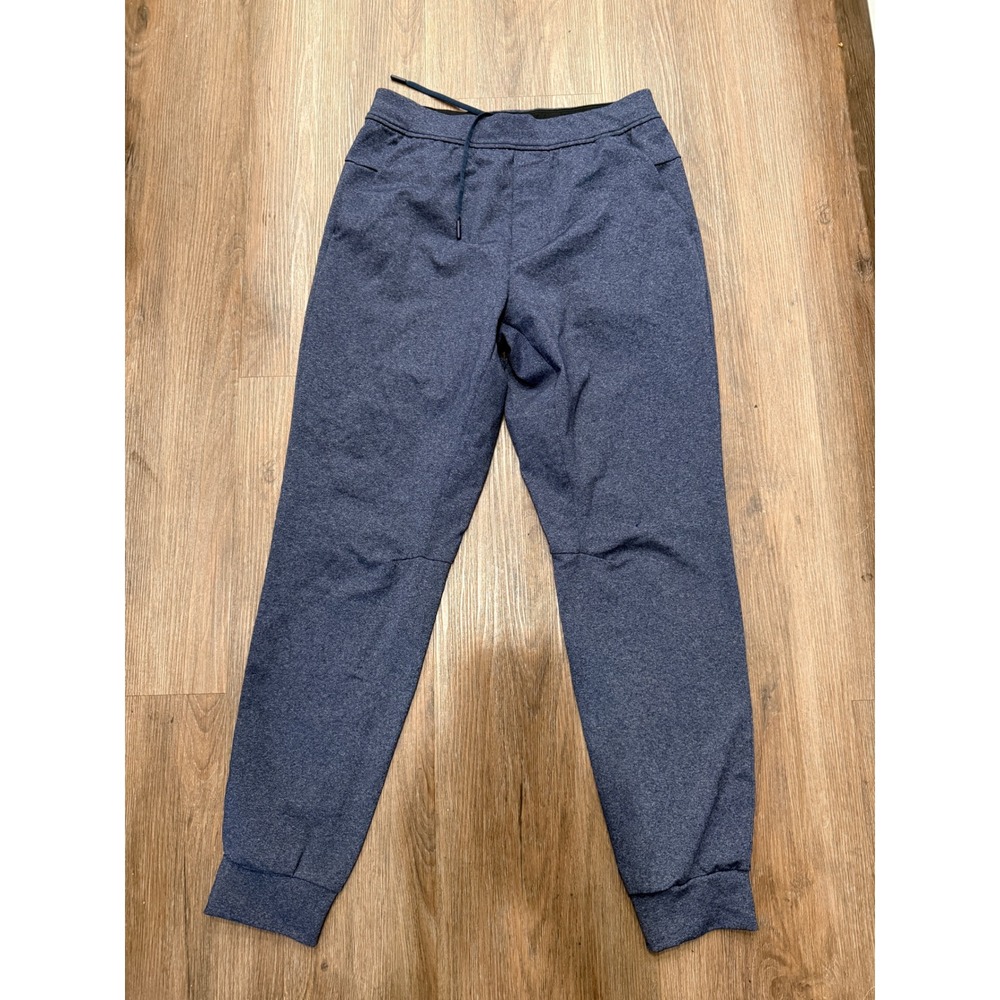 Lululemon Mens City Sweat Jogger Heathered Navy Blue French Terry‎ Pants Size M